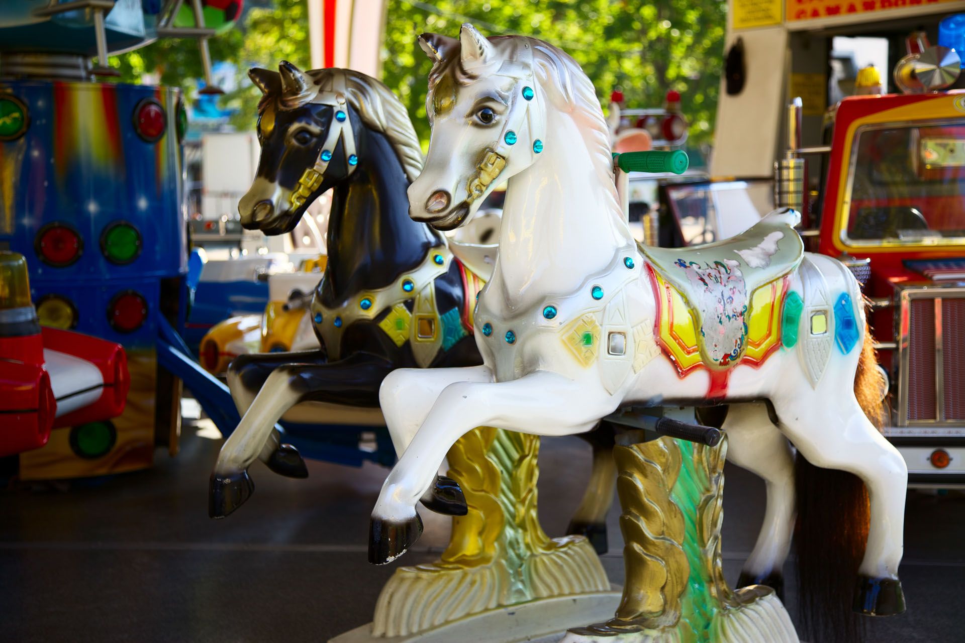 Giostra al luna park