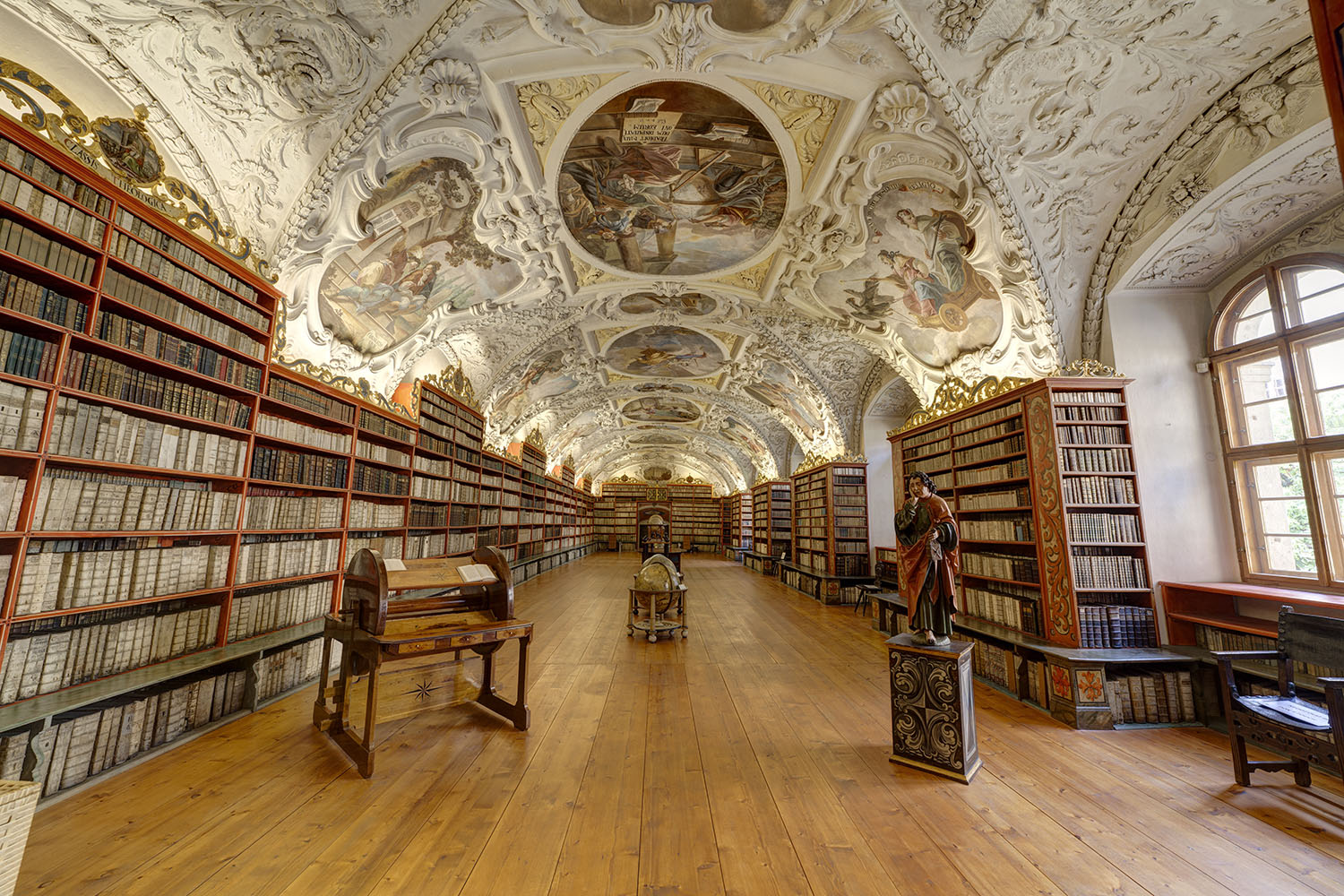 The Theological Hall in Strahov monastery in Prague