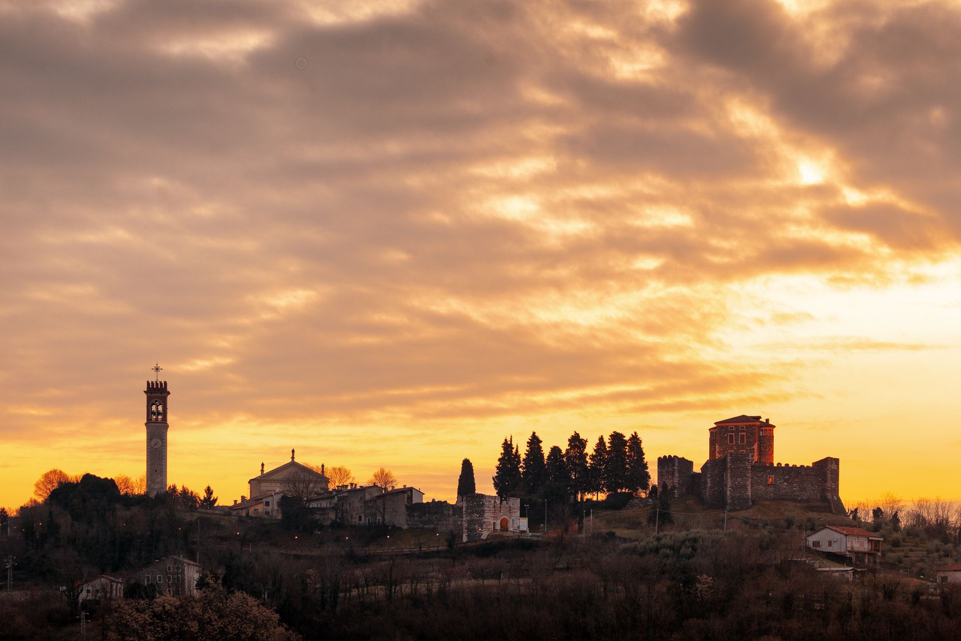 Castello di Arzignano all'imbrunire