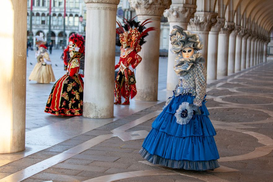 Maschere al Carnevale di Venezia 2020