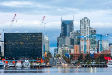 Melbourne: skyline durante l'ora blu