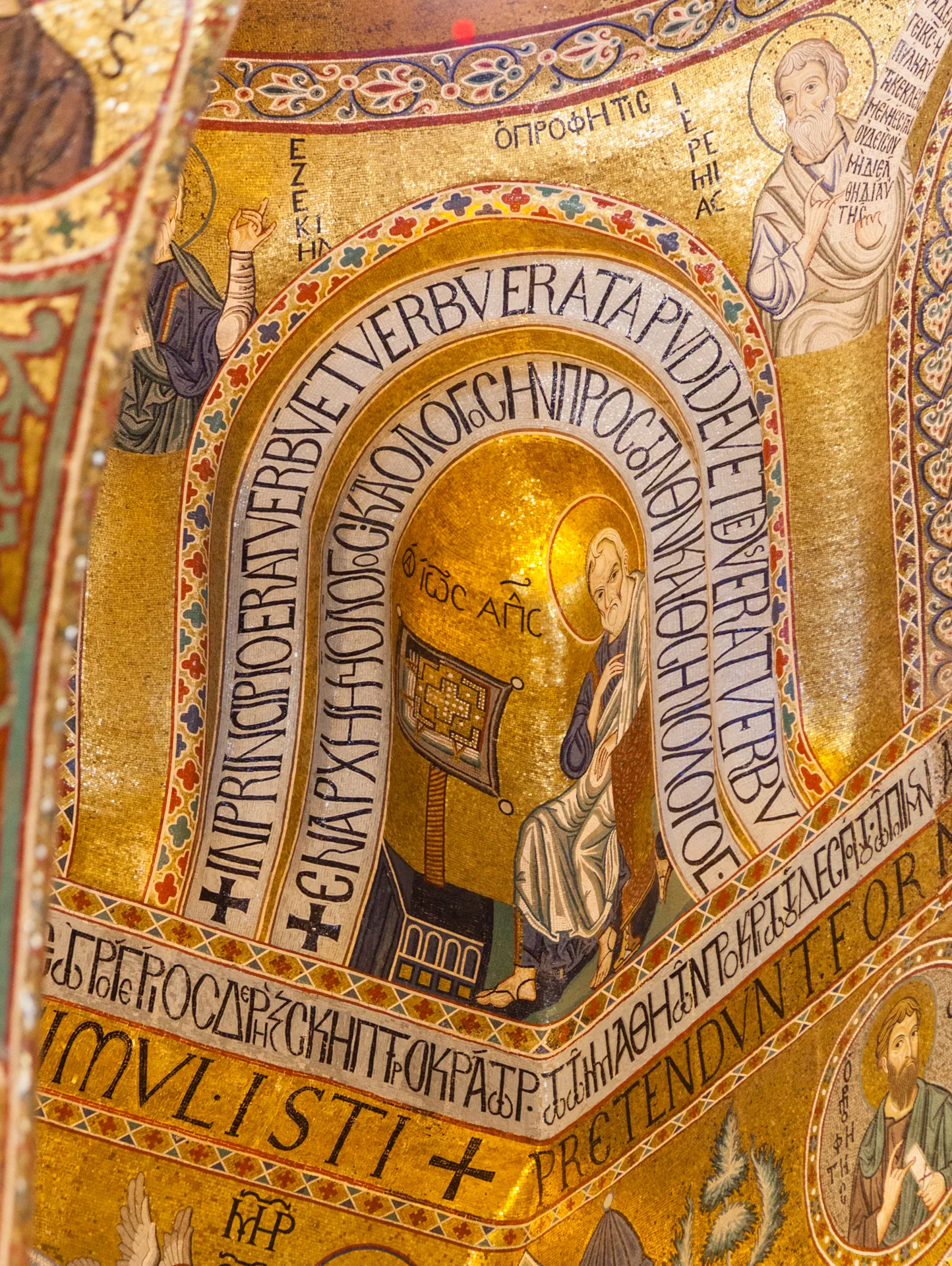 Mosaico con i profeti Ezechiele e Geremia nella Cappella Palatina di Palermo