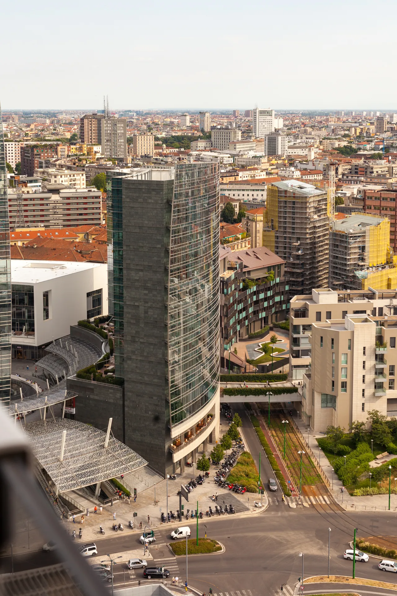 Panorama dall'alto di Piazza Gae Aulenti, Milano